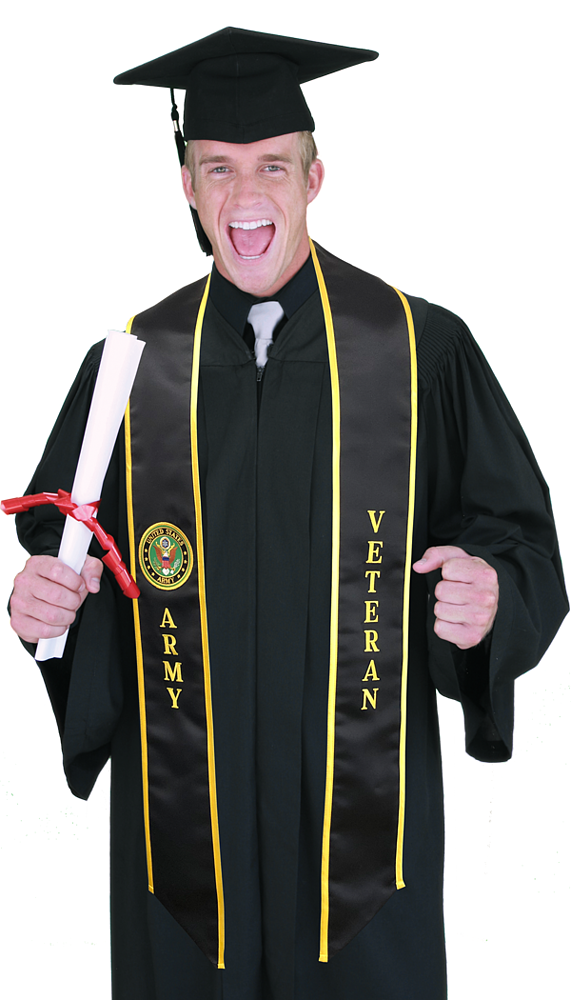 U.S. Military Veteran Deluxe Graduation Stoles