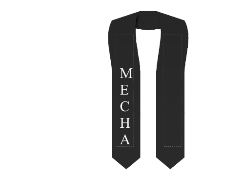 A Black Color Graduation Stole with a custom text on it