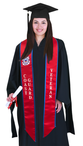 U.S. Coast Guard Veteran Deluxe Graduation Stole