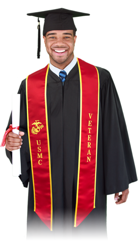 U.S. Marine Veteran Deluxe Graduation Stole