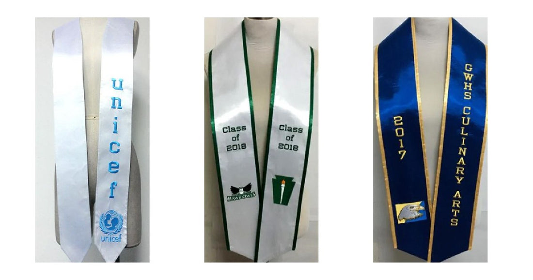 custom embroidered graduation stoles 