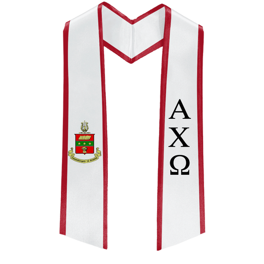 Alpha Chi Omega Deluxe Graduation Stole – Custom Sorority Stole