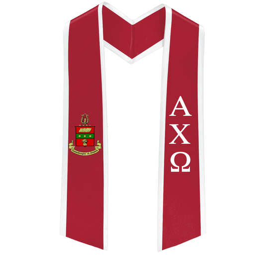 Alpha Chi Omega Deluxe Graduation Stole – Custom Sorority Stole