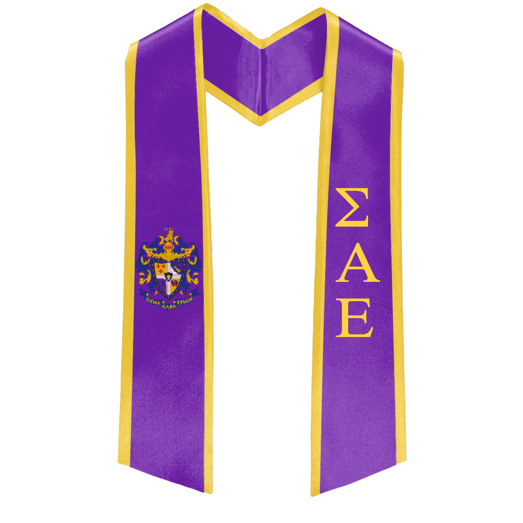 Sigma Alpha Epsilon Deluxe Graduation Stole – Custom Fraternity Stole