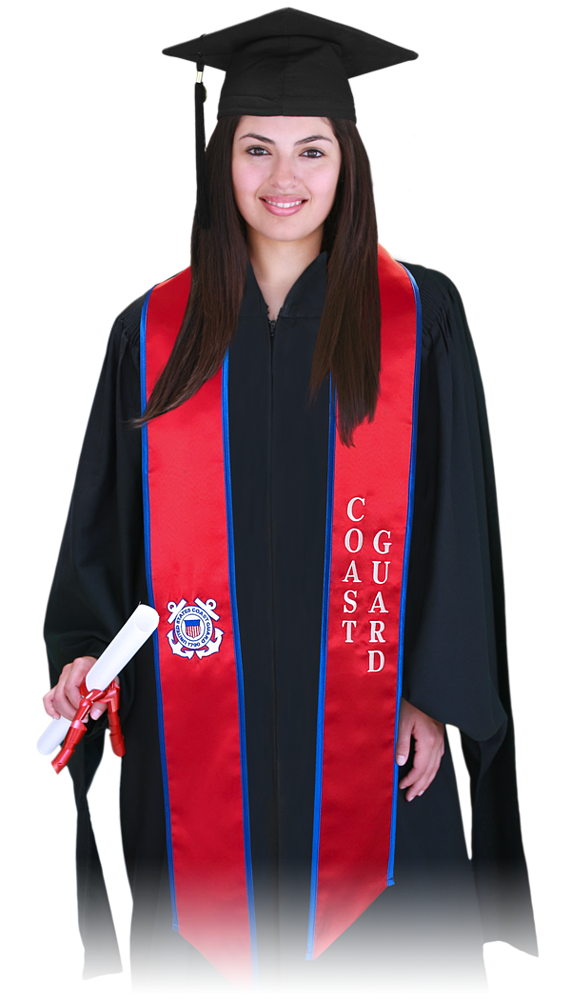 U.S. Coast Guard Deluxe Graduation Stoles