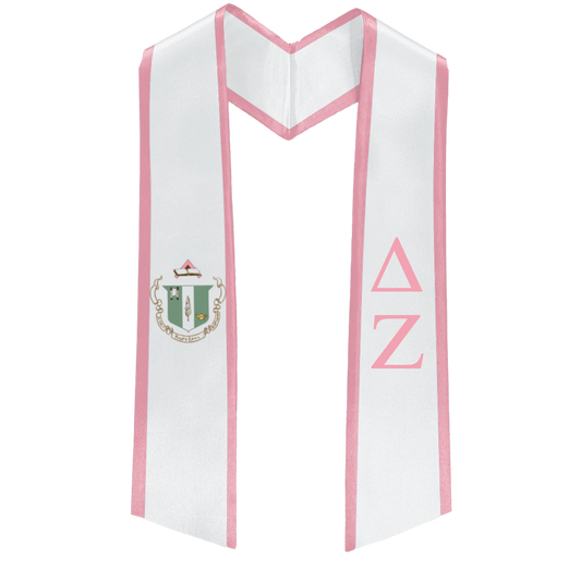 Delta Zeta Deluxe Graduation Stole – Custom Sorority Stole