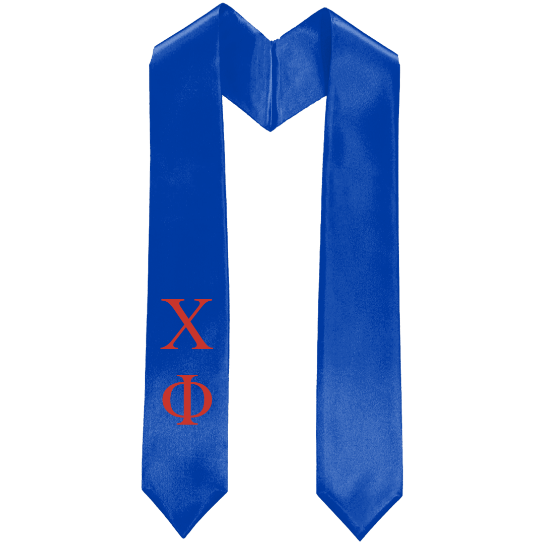 Chi Phi Greek Standard Lettered Graduation Stole